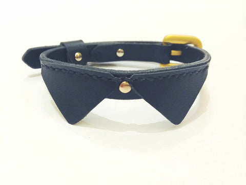 Black suit pet collar